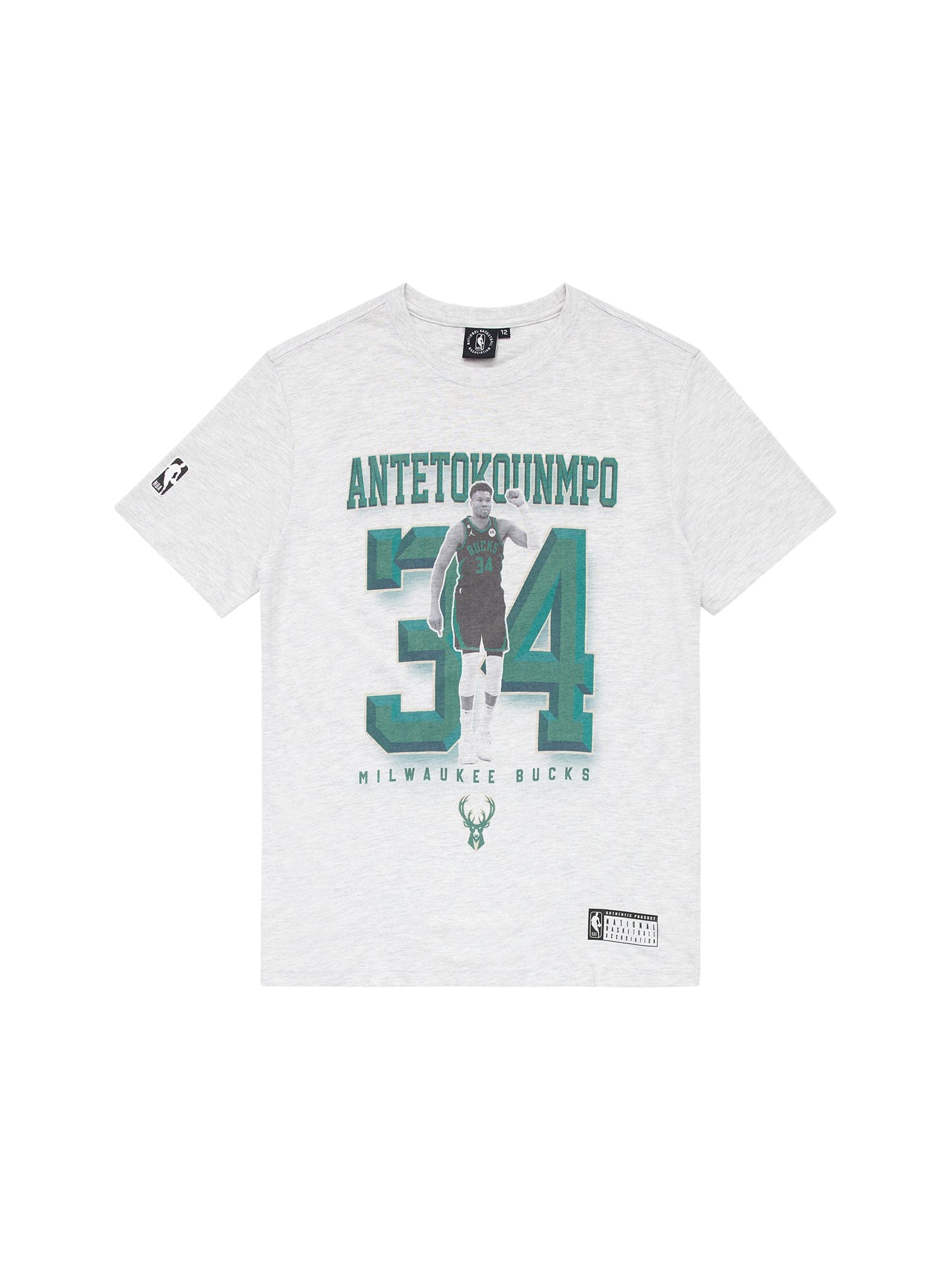 NBA Essentials T-Shirts Youths Giannis Antetokounmpo Milwaukee Bucks NBA Essentials Vintage T-Shirt - Marle