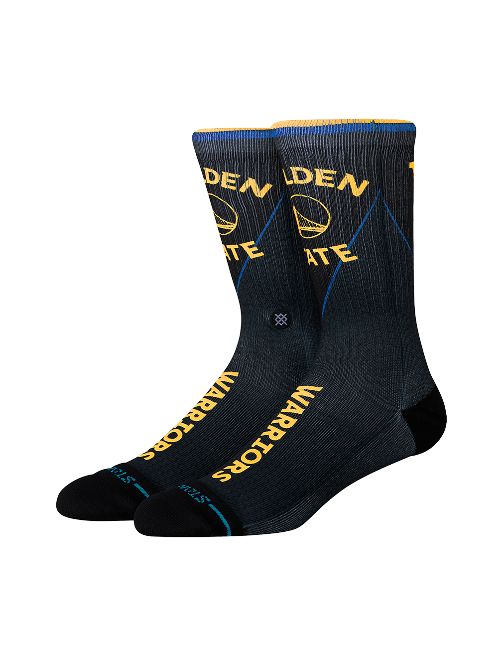 Stance Socks Medium (6-8.5 US) Youths Golden State Warriors Stance NBA Statement Crew Socks