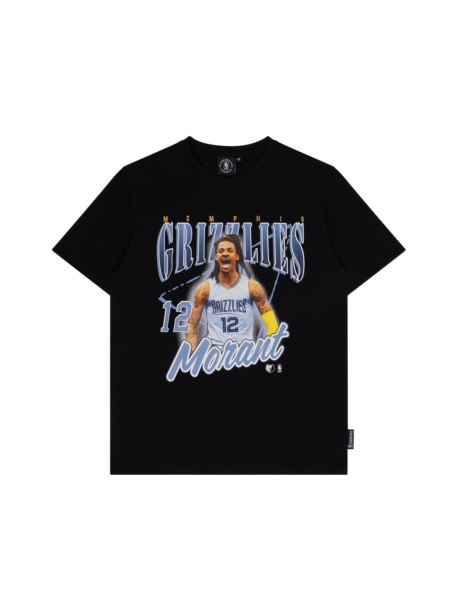 NBA Essentials T-Shirts Youths Ja Morant Memphis Grizzlies NBA Essentials Floyd Vintage T-Shirt - Black