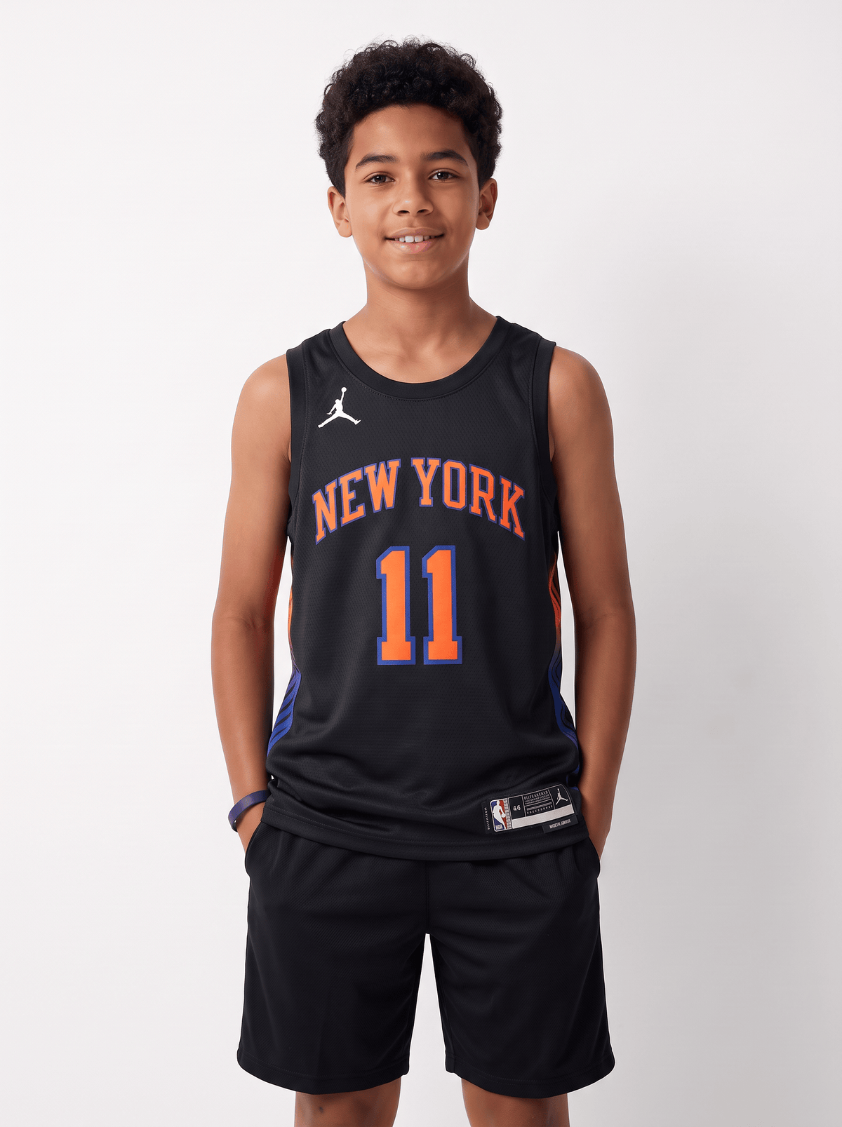 Nike Jumpers Youths Jalen Brunson New York Knicks Nike NBA Statement Jersey - Black