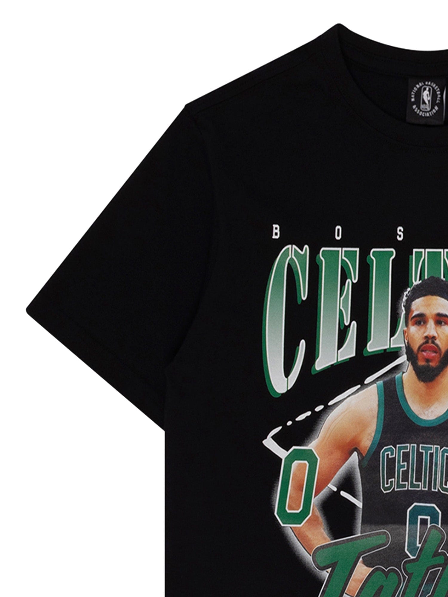 NBA Essentials T-Shirts Youths Jayson Tatum Boston Celtics NBA Essentials Floyd Vintage T-Shirt - Black