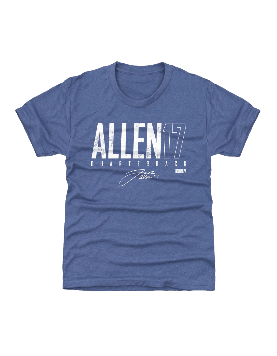 500 Level T-Shirts Youths Josh Allen Buffalo Bills 500 Level NFL Elite T-Shirt - Tri Blue