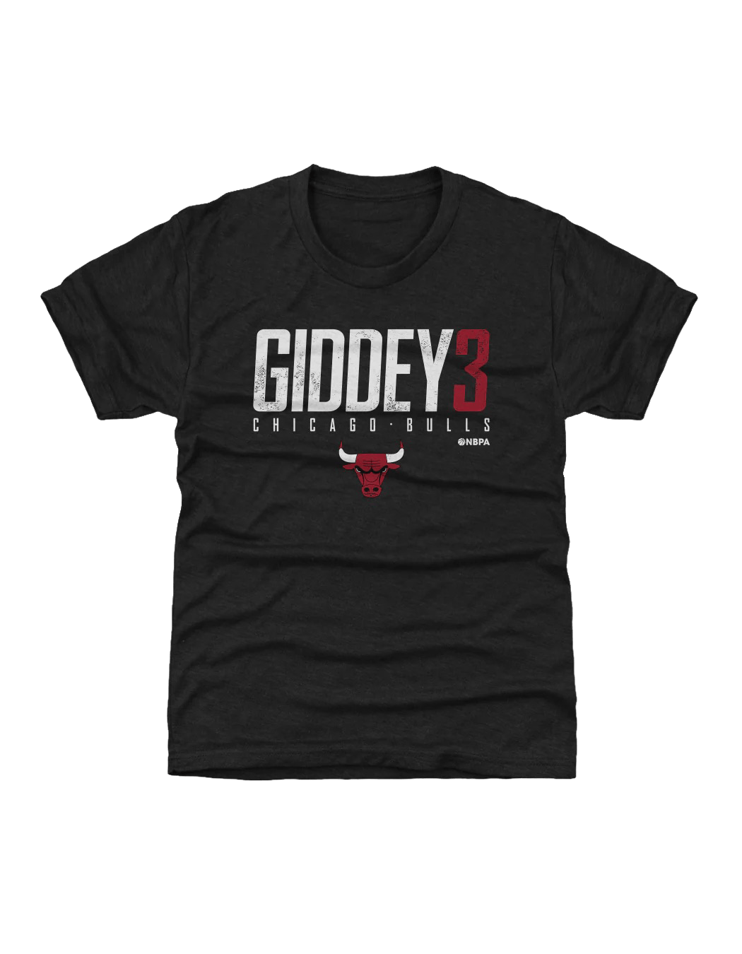 500 Level T-Shirts Youths Josh Giddey Chicago Bulls 500 Level NBA Elite T-Shirt - Tri Black