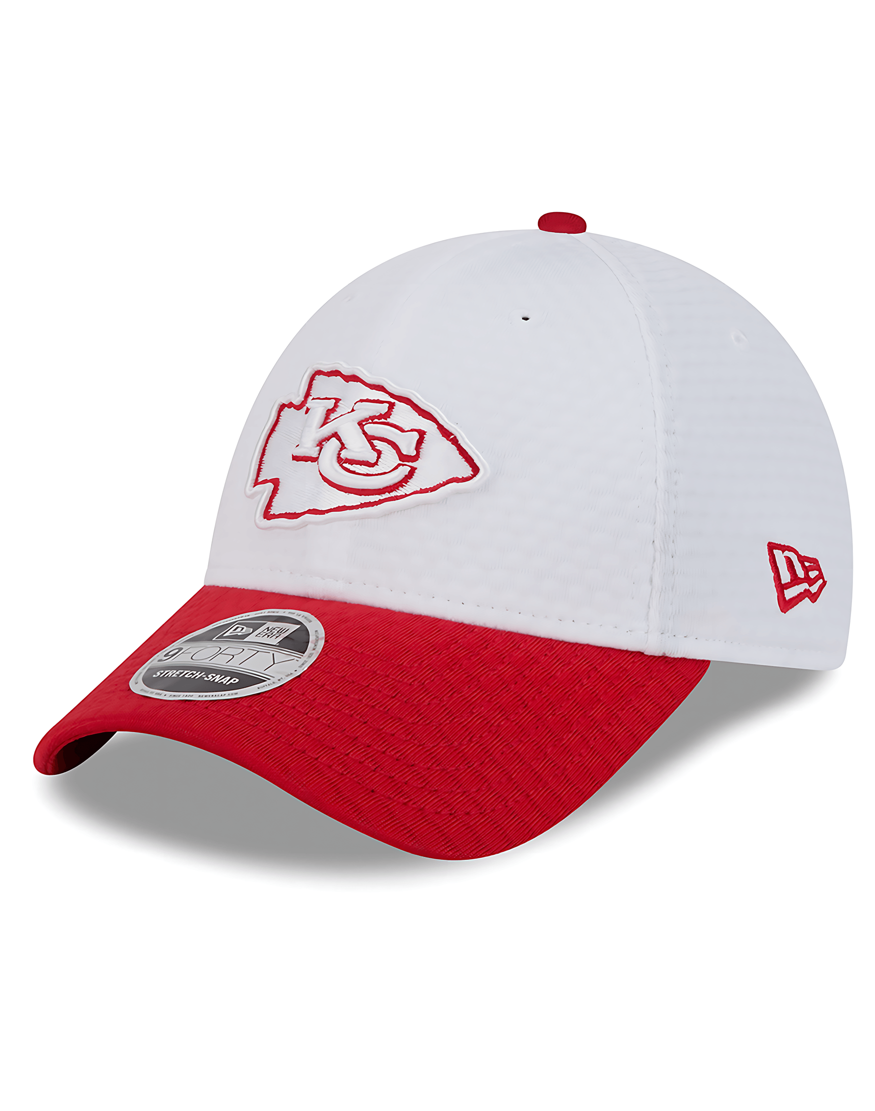 New Era Caps Youths Youths Kansas City Chiefs New Era NFL 24 Training 9FORTY Snapback Hat - White