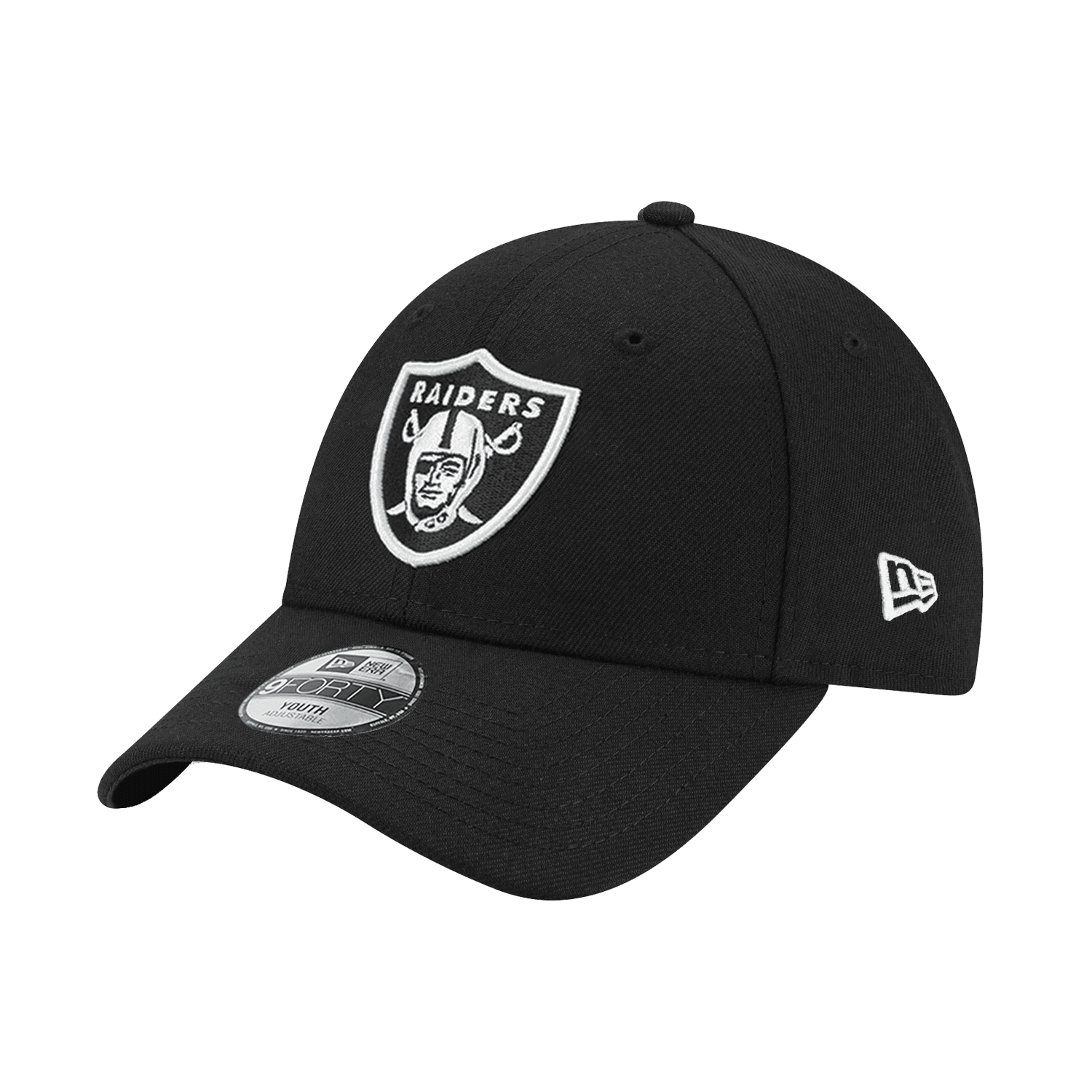 New Era Caps Youths Youths Las Vegas Raiders New Era NFL Team 9FORTY Snapback Hat - Black