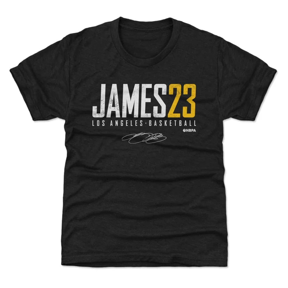 500 Level T-Shirts Youths LeBron James Los Angeles Lakers 500 Level NBA Elite T-Shirt - Black
