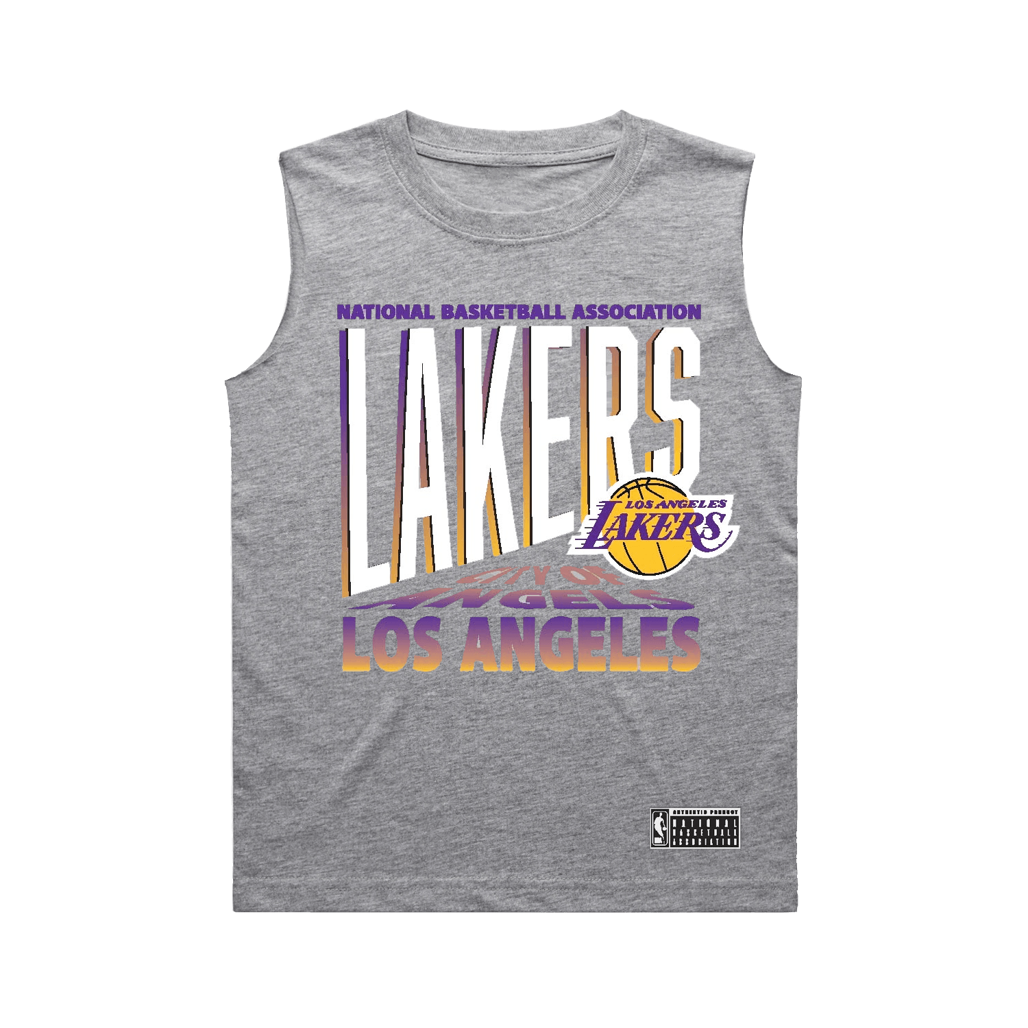 NBA Essentials T-Shirts Youths Los Angeles Lakers NBA Essentials Grayling Muscle T-Shirt - Grey Marle