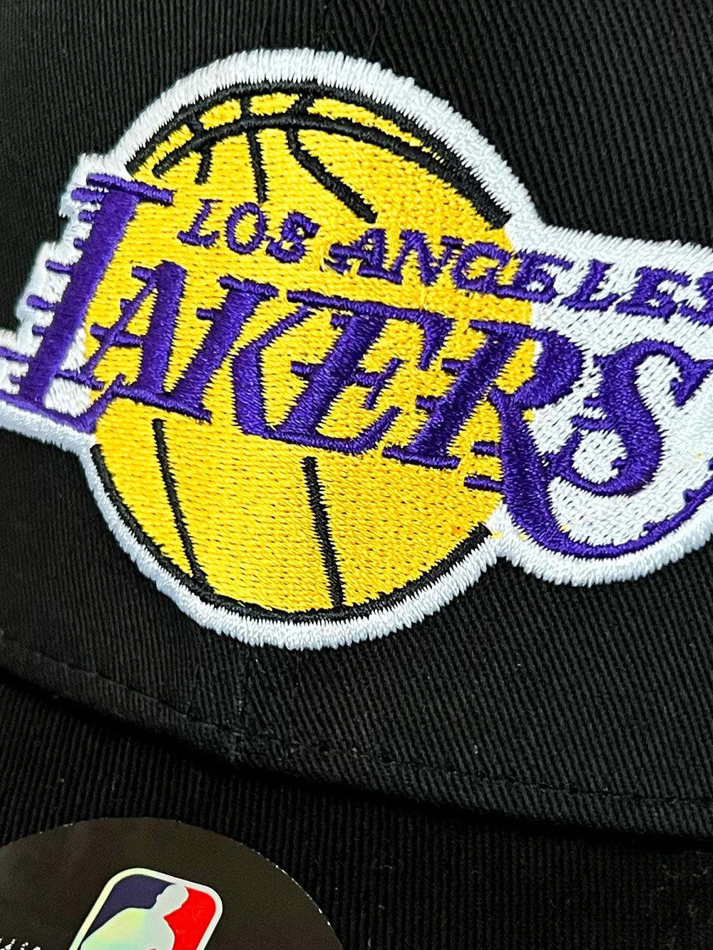 NBA Essentials Caps Youths Youths Los Angeles Lakers NBA Essentials Team Curve Snapback Hat - Black