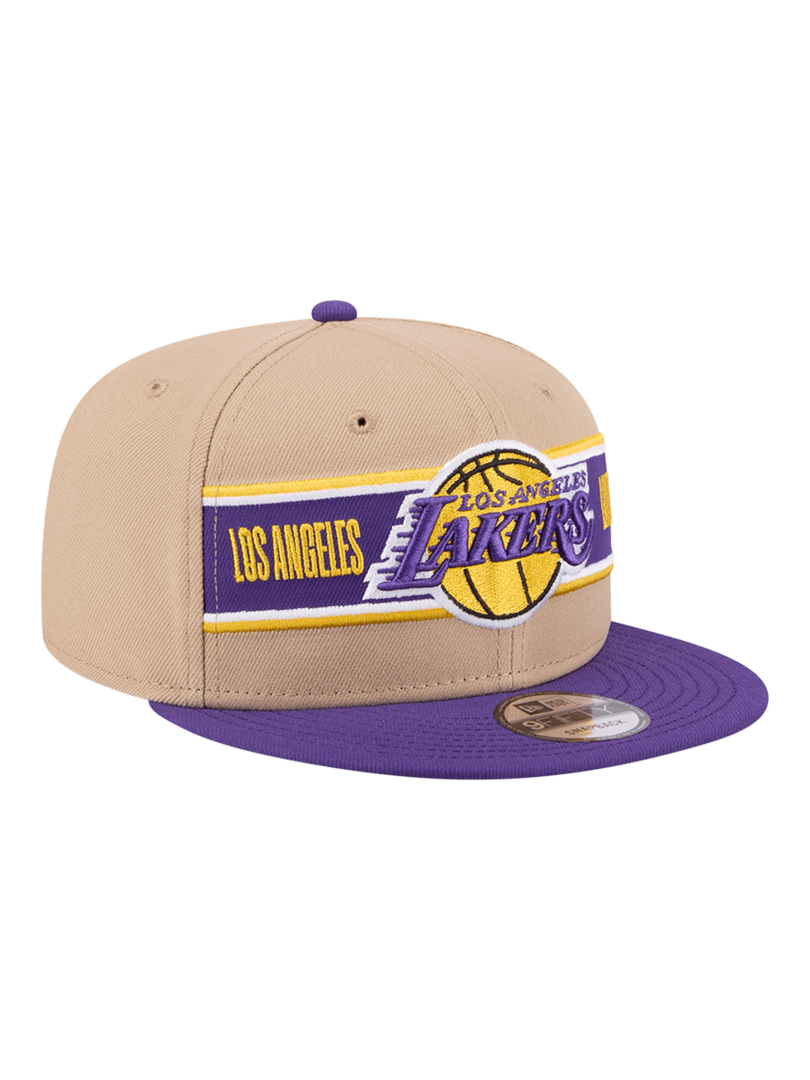 New Era Caps Youths Youths Los Angeles Lakers New Era NBA 24 Draft 9FIFTY Snapback Hat - Tan