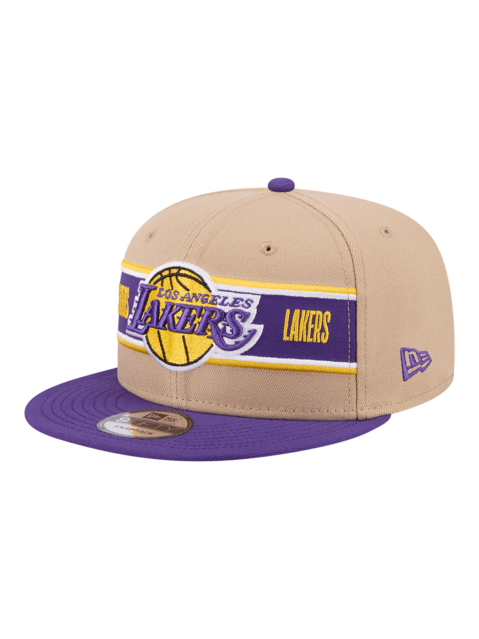 New Era Caps Youths Youths Los Angeles Lakers New Era NBA 24 Draft 9FIFTY Snapback Hat - Tan