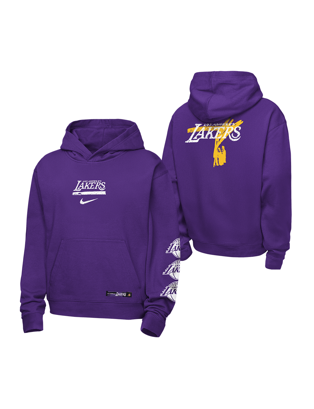 Nike Jumpers Youths Los Angeles Lakers Nike NBA Prime Courtside Hoodie Jumper - Purple