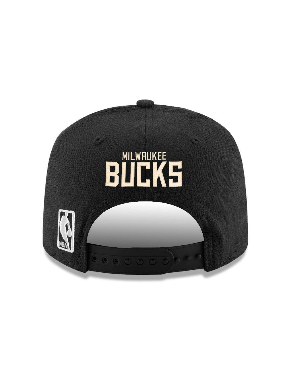 NBA Essentials Caps Youths Youths Milwaukee Bucks NBA Essentials Team Curve Snapback Hat - Black