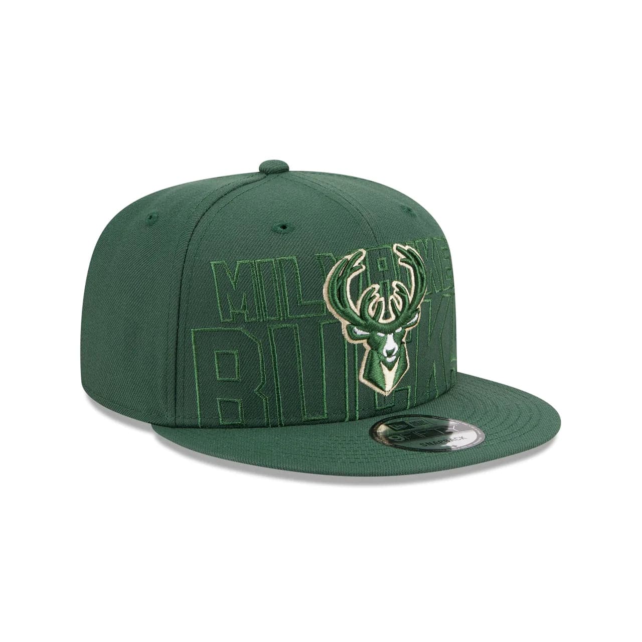 New Era Caps Youths Youths Milwaukee Bucks New Era NBA 23 Draft 9FIFTY Snapback Hat - Green