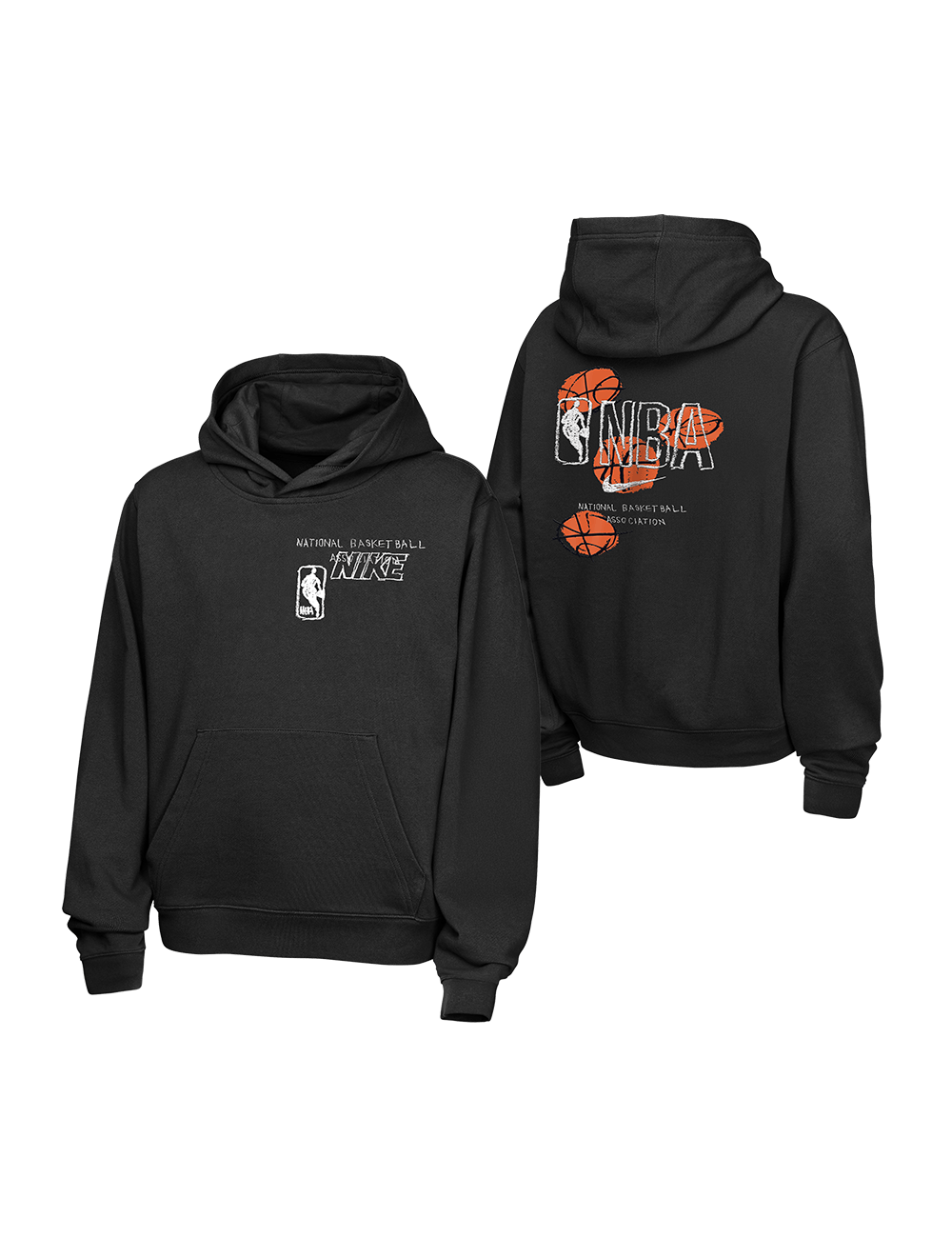 Nike Jumpers Youths NBA Logoman Nike NBA Prime Courtside Hoodie Jumper - Black