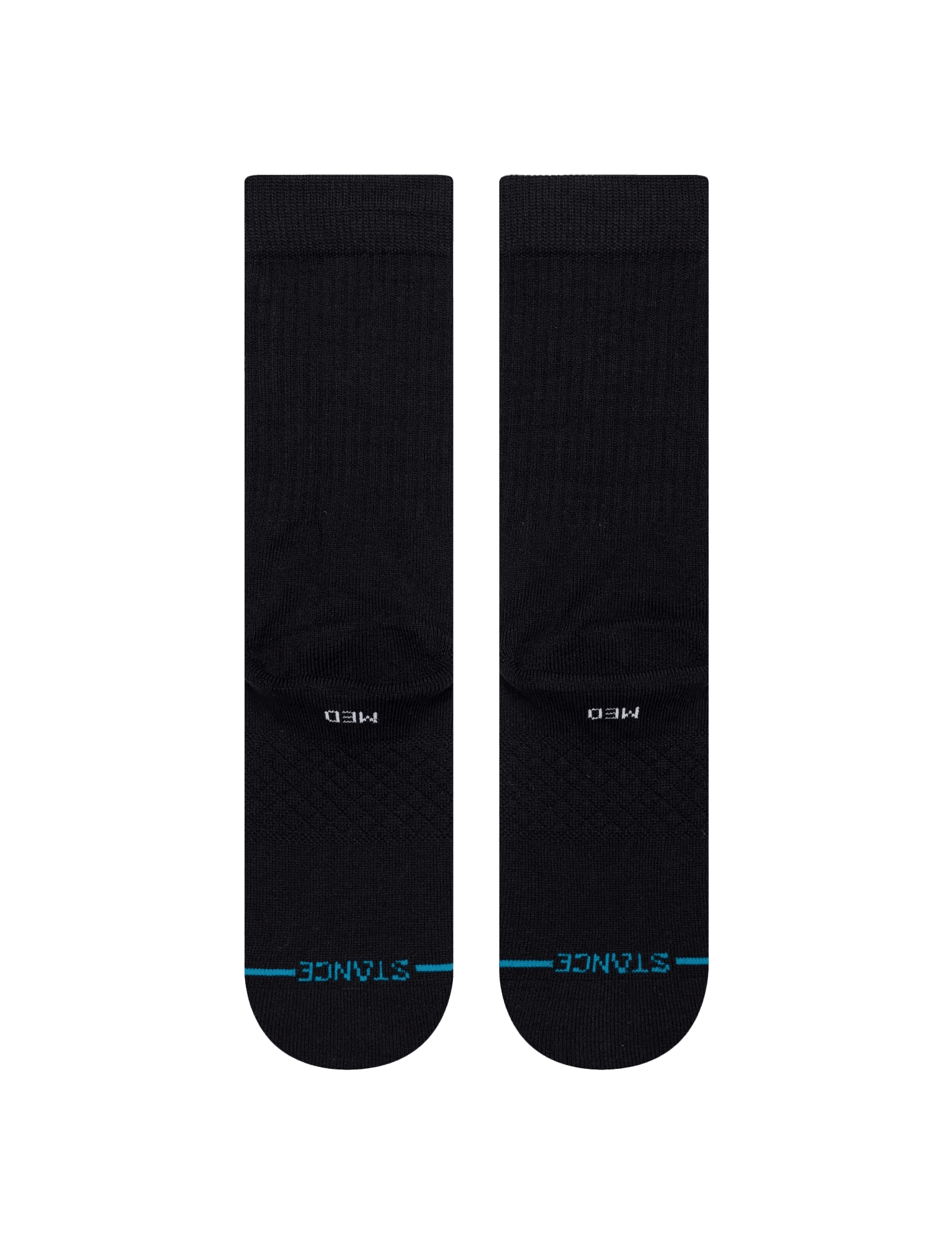 Stance Socks Medium (6-8.5 US) Youths NBA Logoman Stance Black & White Crew Socks - Black