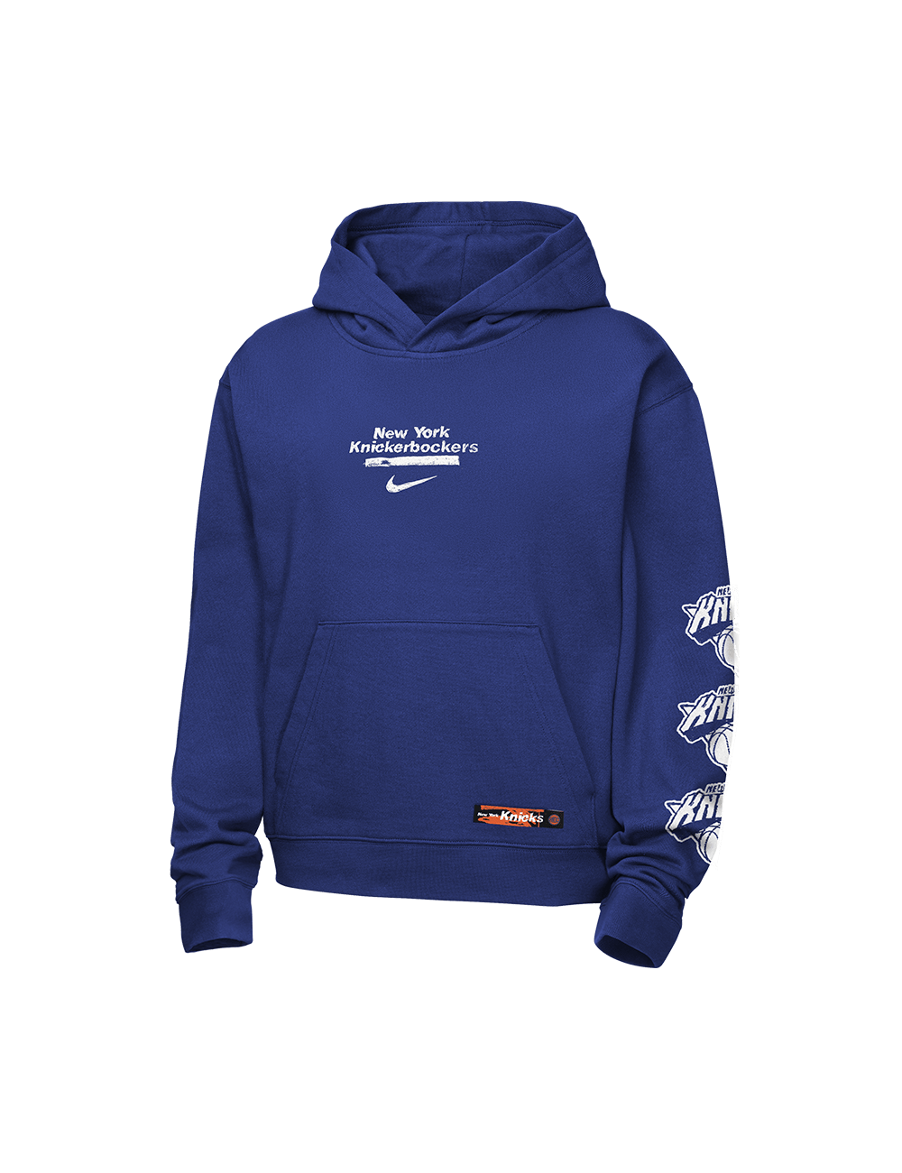 Nike Jumpers Youths New York Knicks Nike NBA Prime Courtside Hoodie Jumper - Blue
