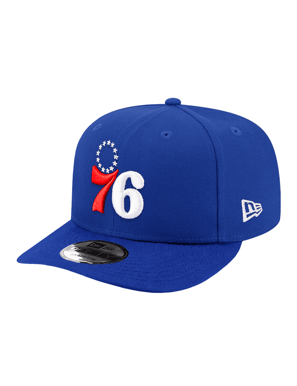 New Era Caps Youths Youths Philadelphia 76ers New Era NBA Team 9FIFTY Pre-Curved Snapback Hat - Blue