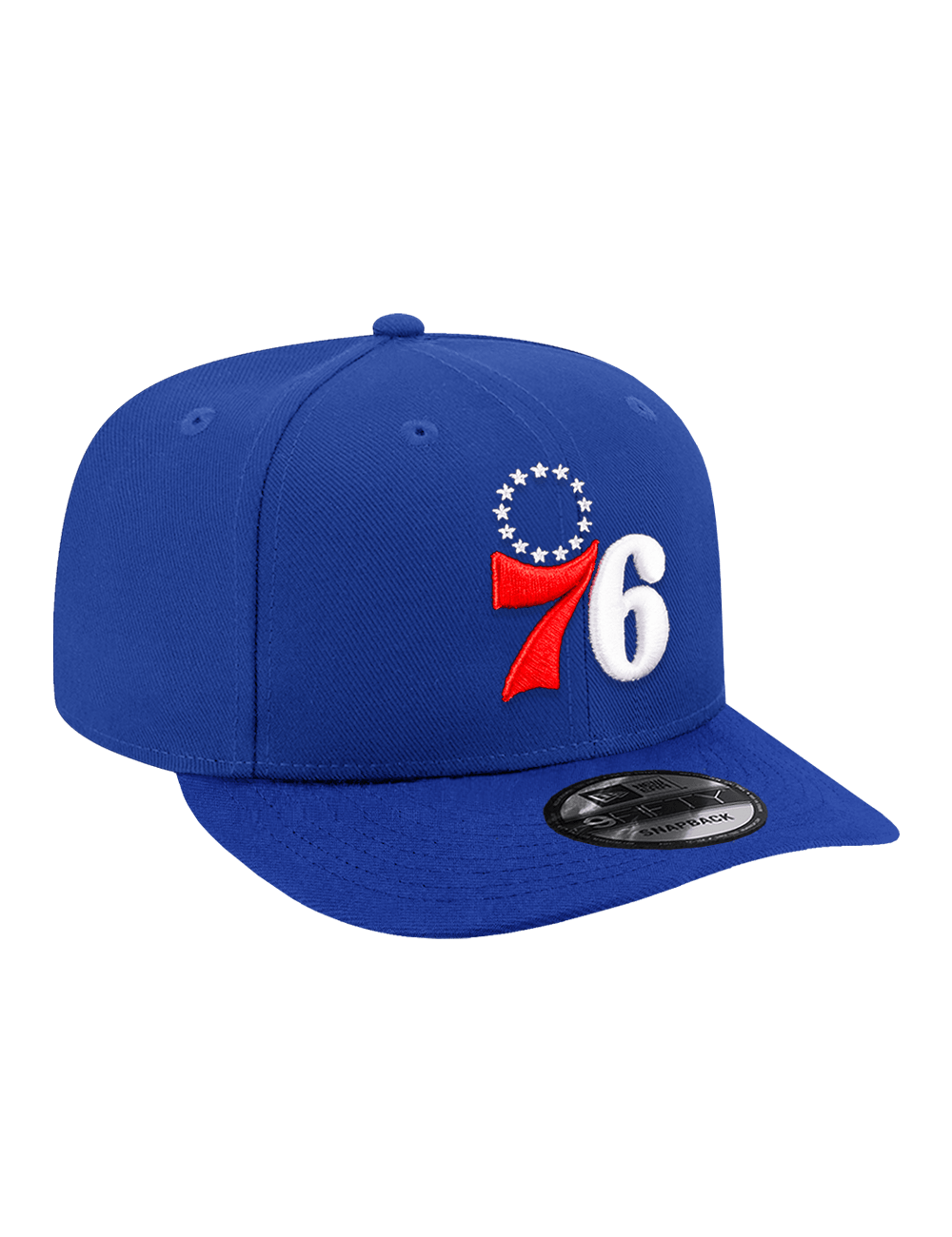 New Era Caps Youths Youths Philadelphia 76ers New Era NBA Team 9FIFTY Pre-Curved Snapback Hat - Blue