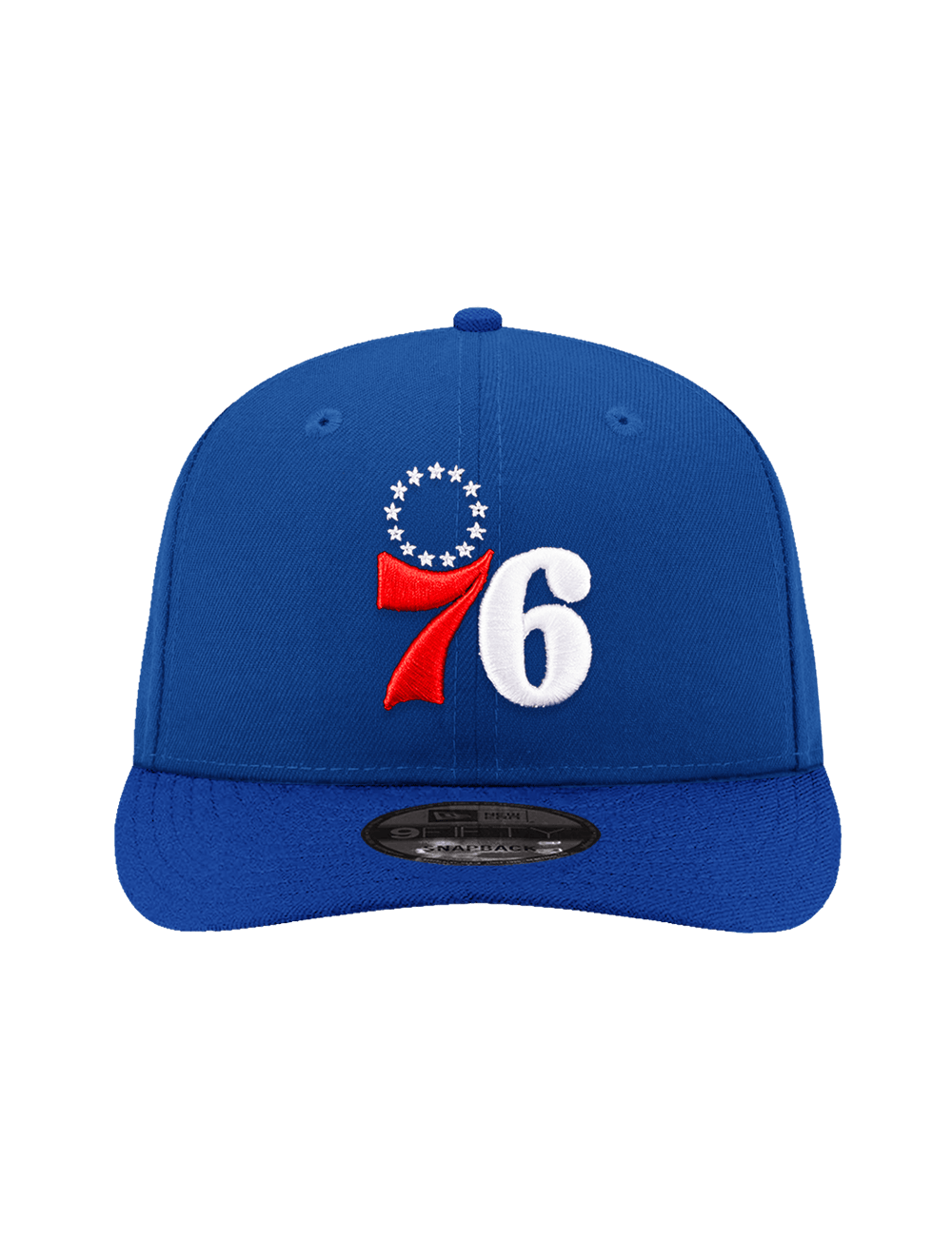 New Era Caps Youths Youths Philadelphia 76ers New Era NBA Team 9FIFTY Pre-Curved Snapback Hat - Blue
