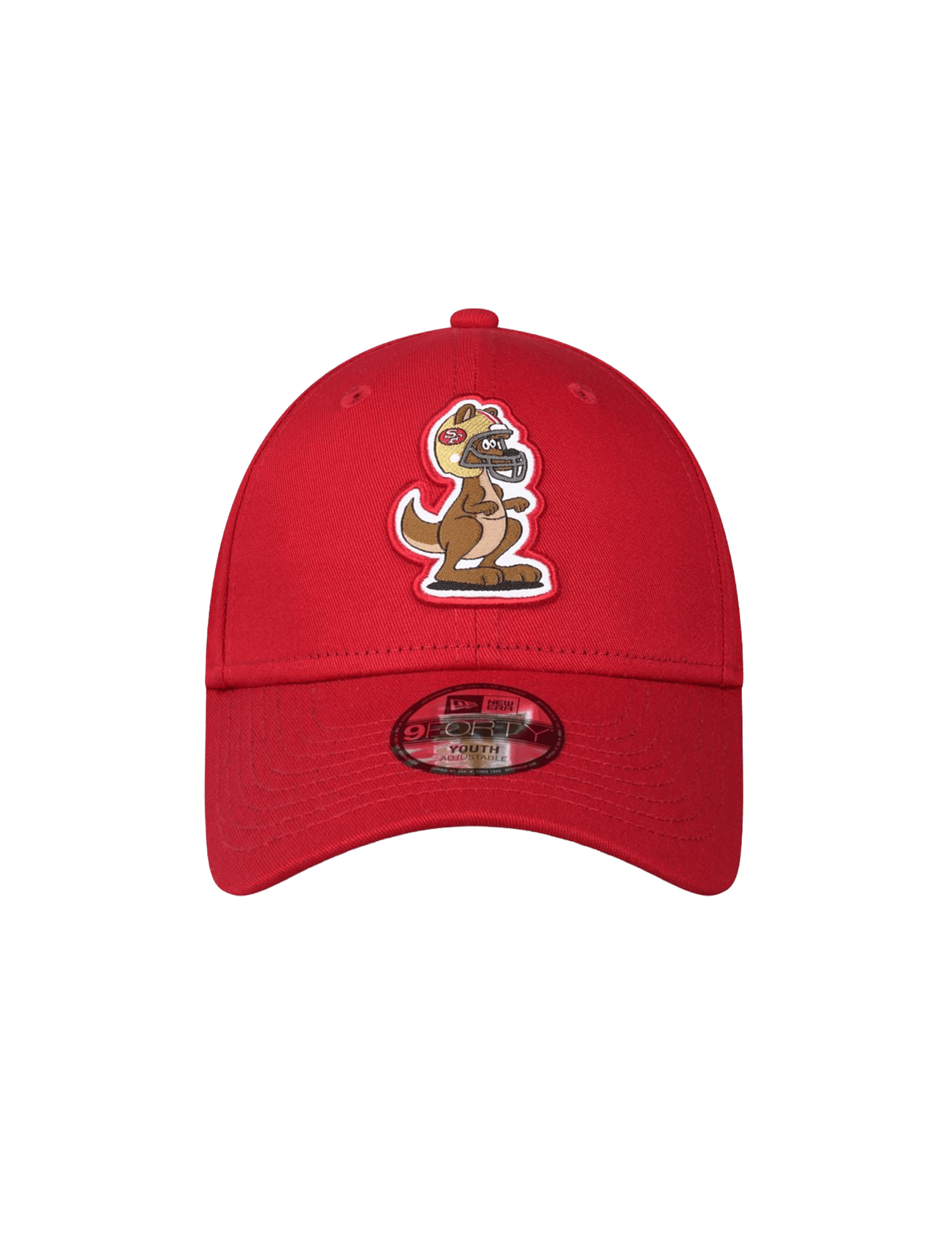 New Era Caps YTH Youths San Francisco 49ers New Era NFL 26 Melbourne Game Helmet Roo 9FORTY Snapback Hat - Red