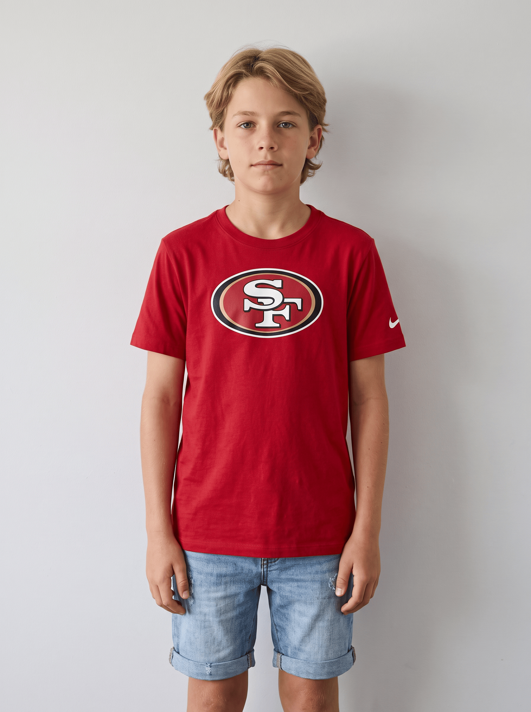 Nike T-Shirts Youths San Francisco 49ers Nike NFL Team Logo T-Shirt - Red
