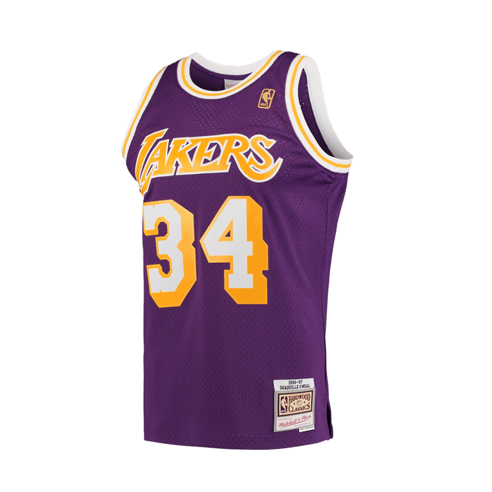 Mitchell And Ness Jerseys Youths Shaquille O'Neal Los Angeles Lakers Mitchell & Ness NBA 96-97 Swingman Jersey - Purple