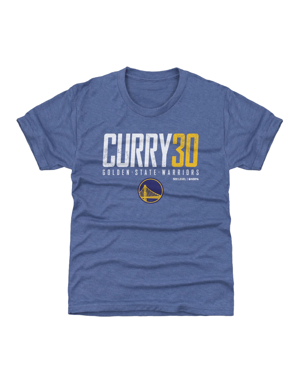 500 Level T-Shirts Youths Steph Curry Golden State Warriors 500 Level NBA Elite T-Shirt - Tri Blue