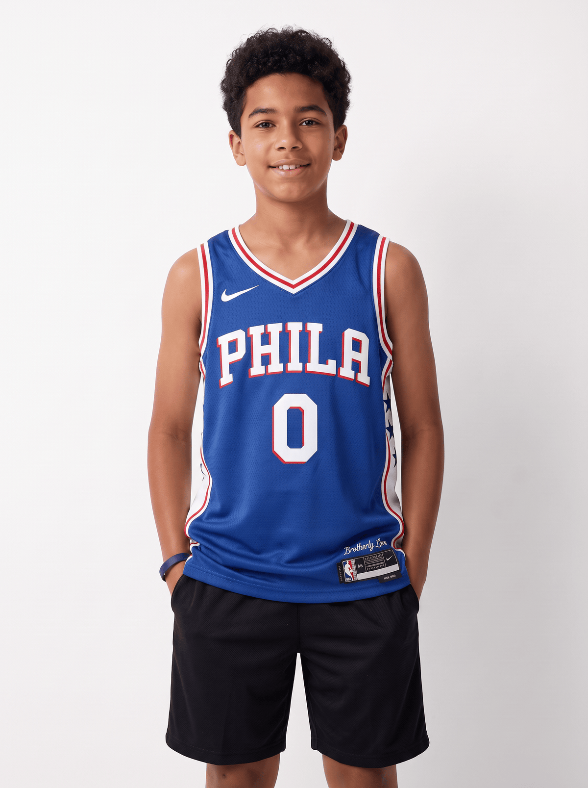 Nike Jerseys Youths Tyrese Maxey Philadelphia 76ers Nike NBA Icon Jersey - Blue