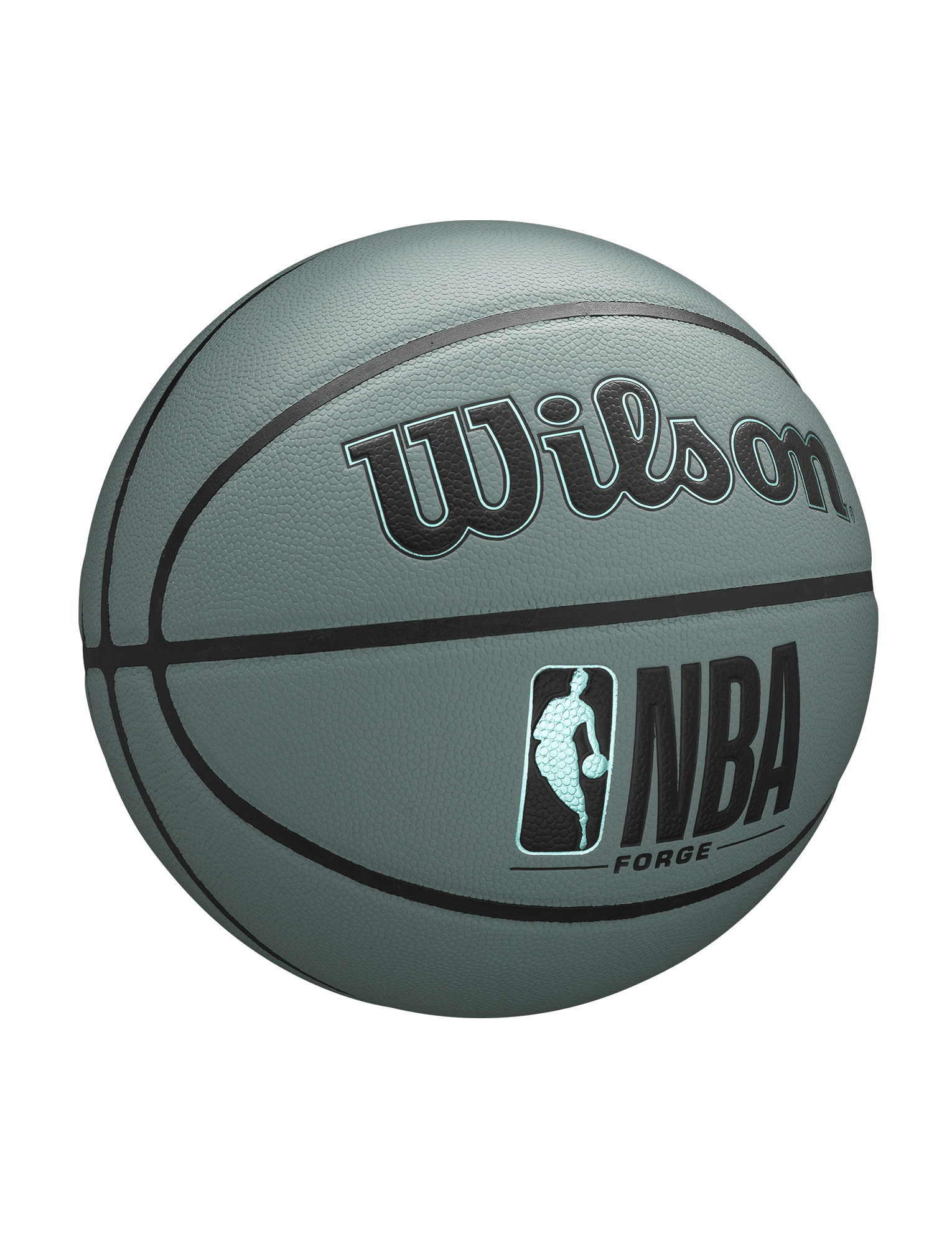 Wilson Sporting Goods Balls Youths Wilson NBA Forge Size 5 All Surface Basketball Ball - Blue Grey