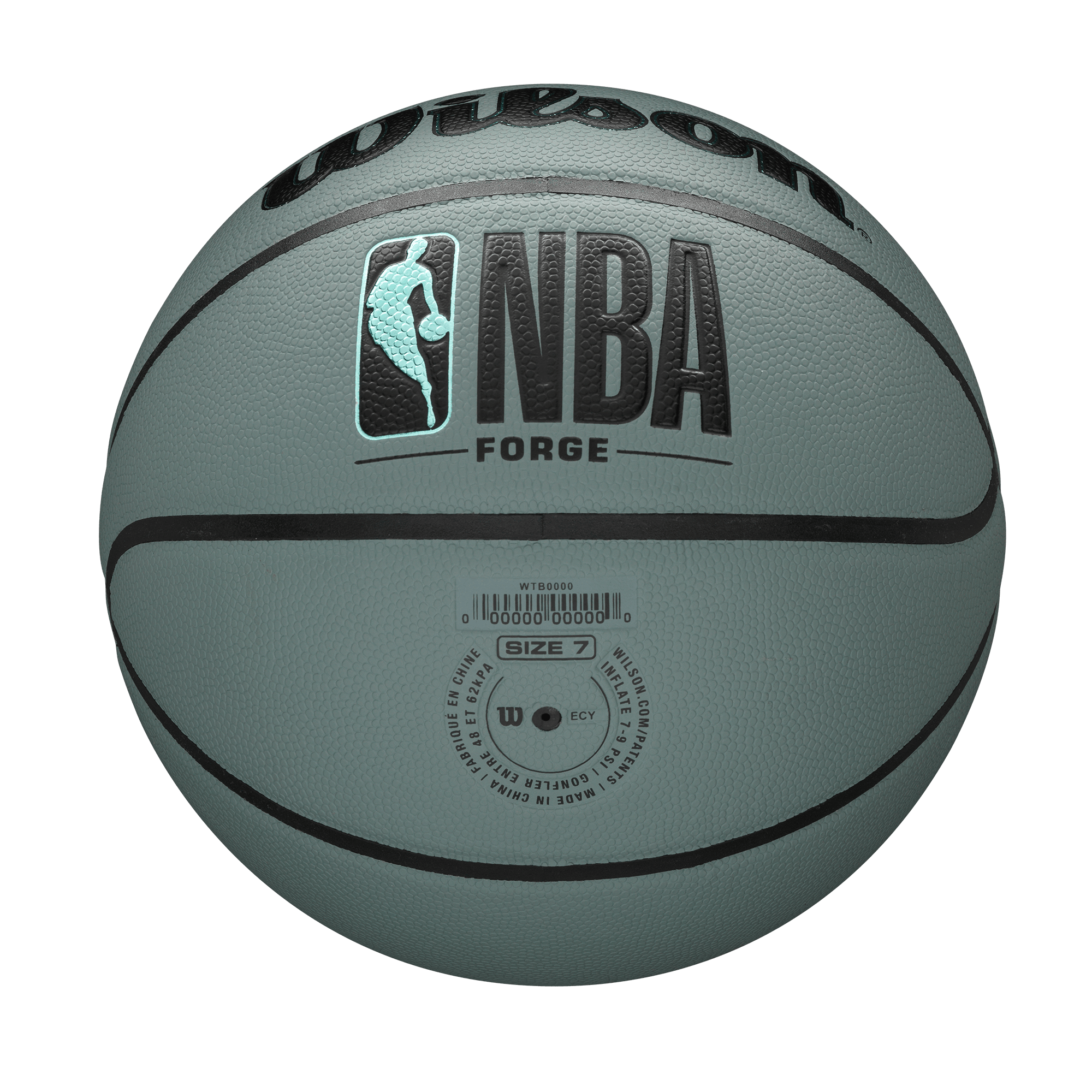 Wilson Sporting Goods Balls Youths Wilson NBA Forge Size 5 All Surface Basketball Ball - Blue Grey