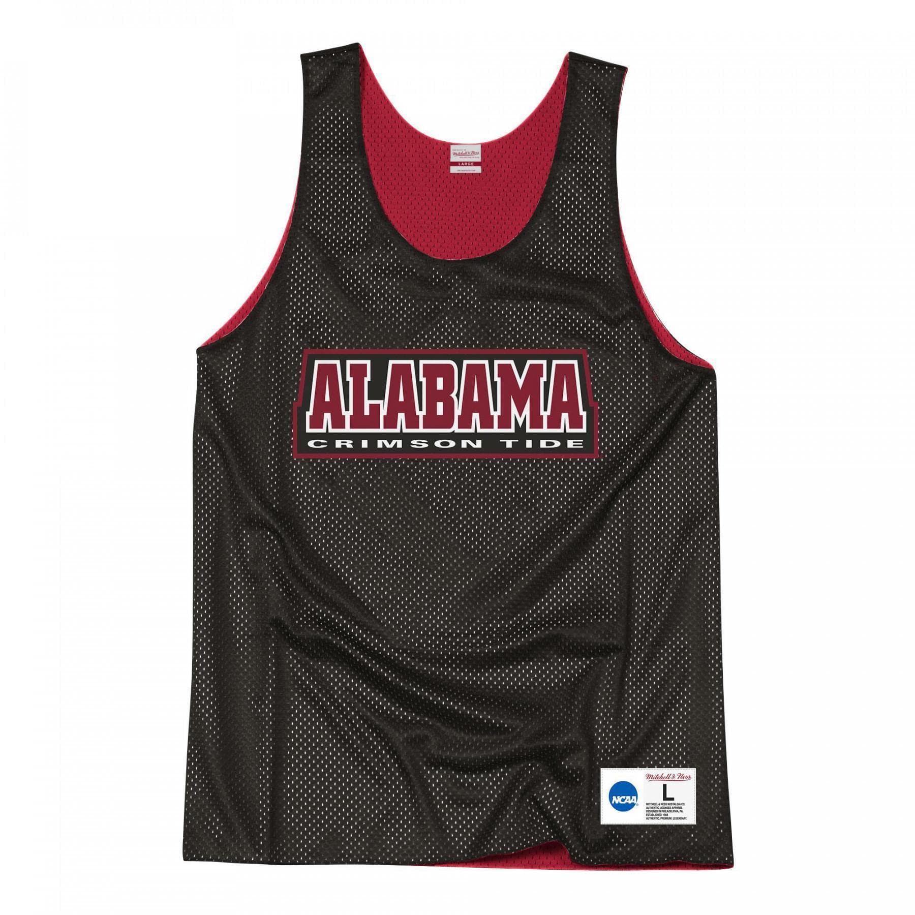 Mitchell And Ness T-Shirts Alabama Crimson Tide Mitchell & Ness NCAA Reversible Mesh Tank - Black/Red
