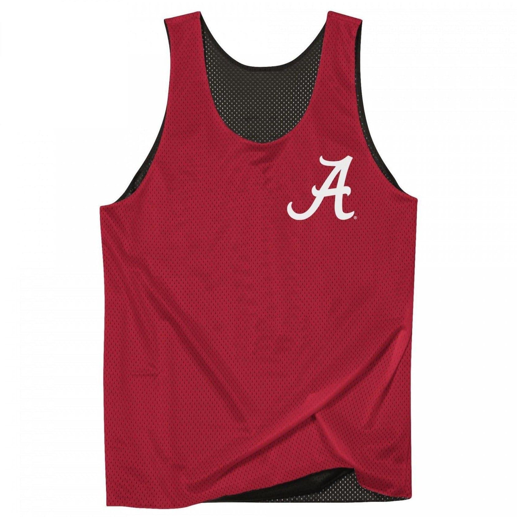 Mitchell And Ness T-Shirts Alabama Crimson Tide Mitchell & Ness NCAA Reversible Mesh Tank - Black/Red