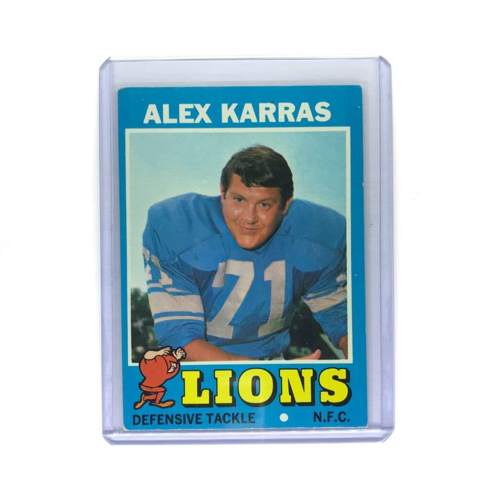 Topps Cards Alex Karras Detroit Lions NFL 1971 Topps Base Card