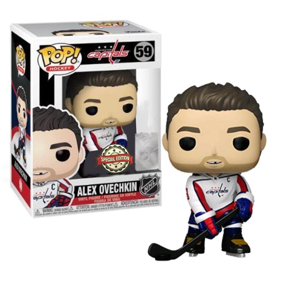 Funko Figures Alex Ovechkin Washington Capitals Funko NHL Special Edition Pop 3.75" Figure - White