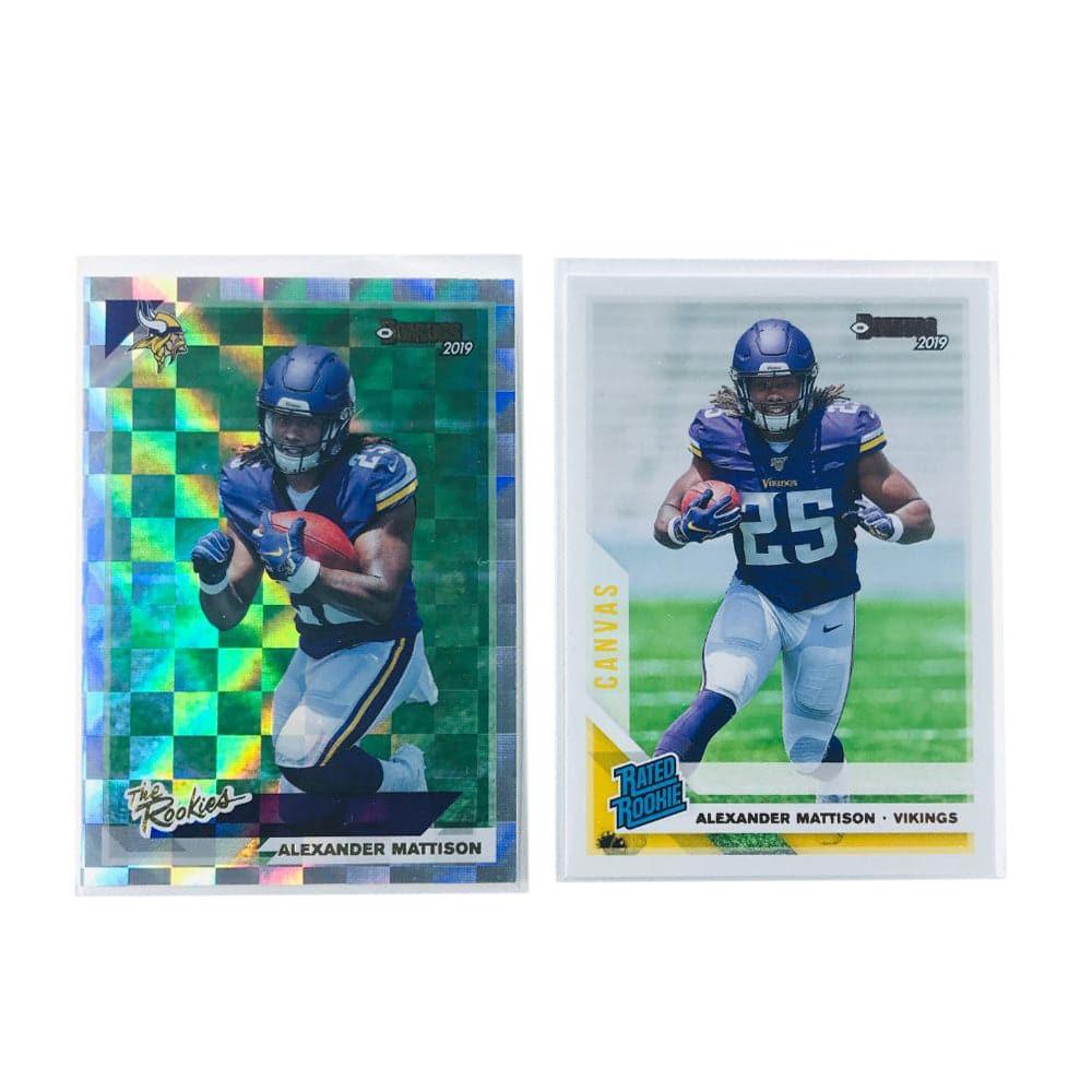 Panini Cards Alexander Mattison Minnesota Vikings 2019 Panini NFL 2 Card Rookie Set