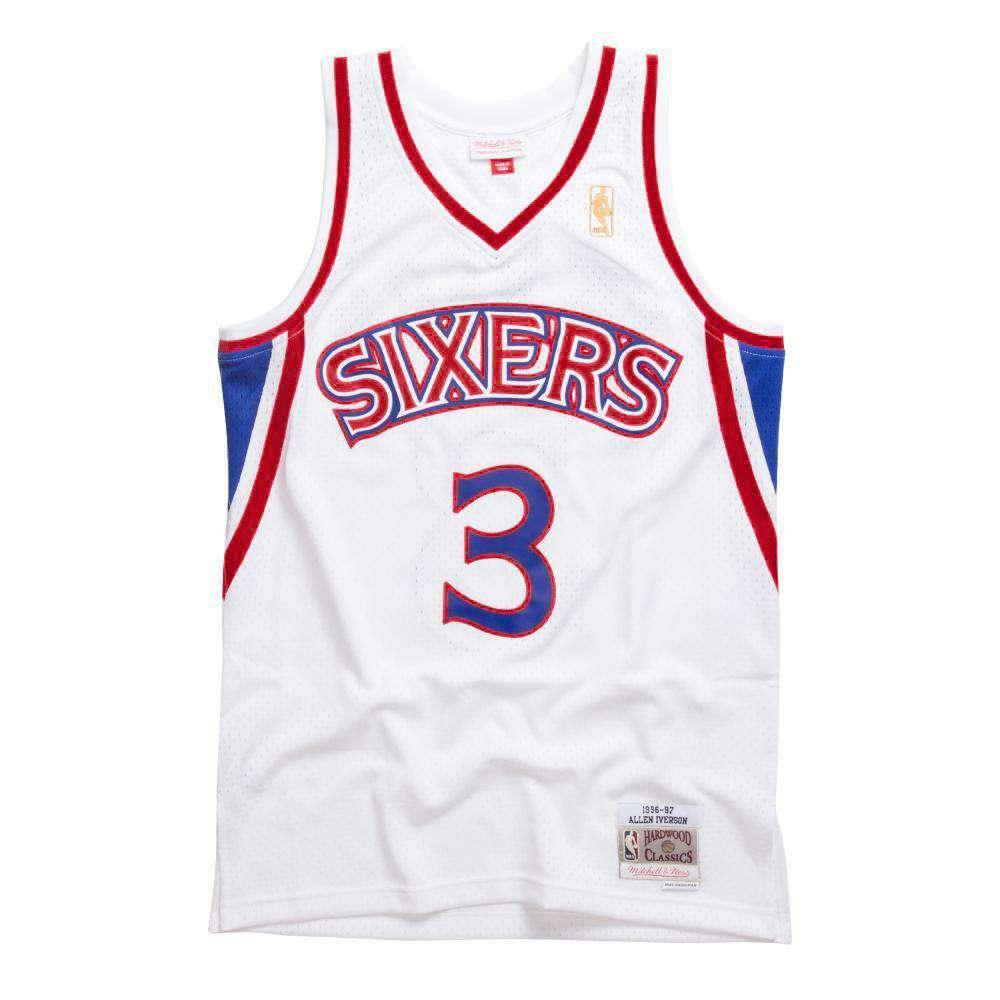Mitchell And Ness Jerseys Allen Iverson Philadelphia 76ers 96-97 Mitchell & Ness NBA Swingman Jersey - White