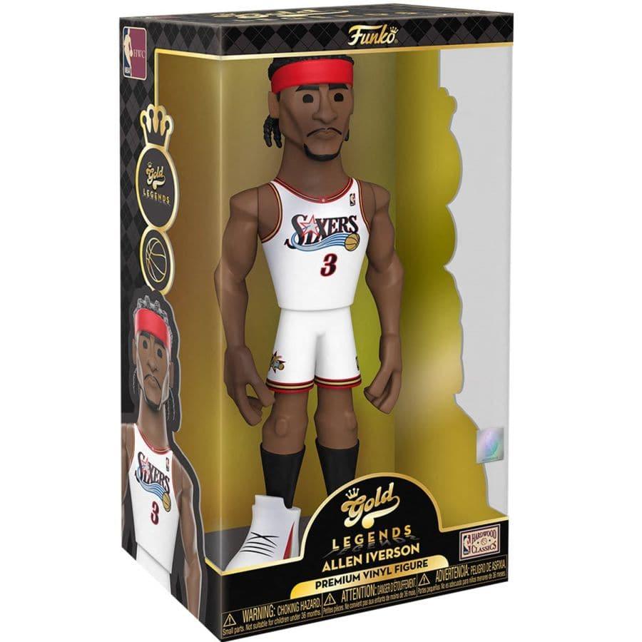 Funko Figures Allen Iverson Philadelphia 76ers Funko NBA 12" Jumbo Vinyl Gold Figure - White