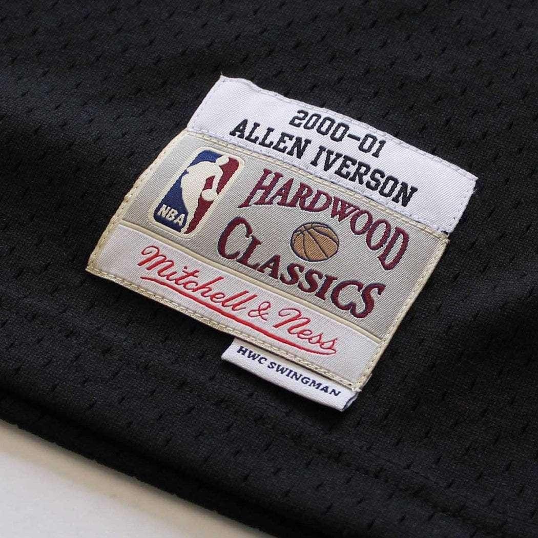 Mitchell And Ness Jerseys Allen Iverson Philadelphia 76ers Mitchell & Ness NBA 00-01 HWC Swingman Jersey - Black
