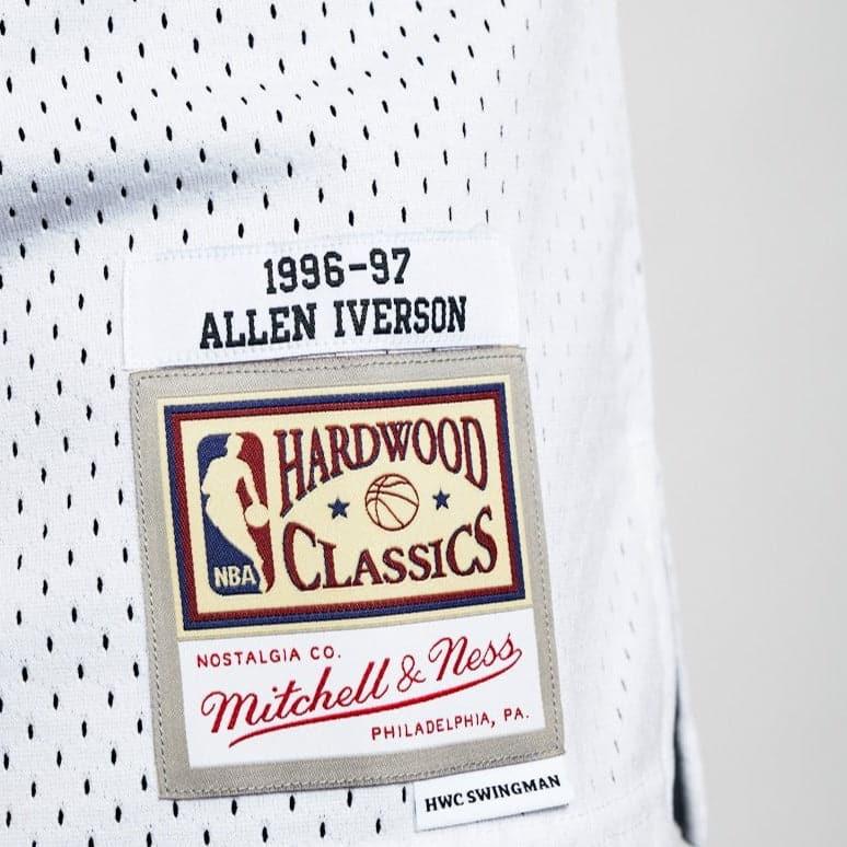 Mitchell And Ness Jerseys Allen Iverson Philadelphia 76ers Mitchell & Ness NBA Black & White Swingman Jersey - White