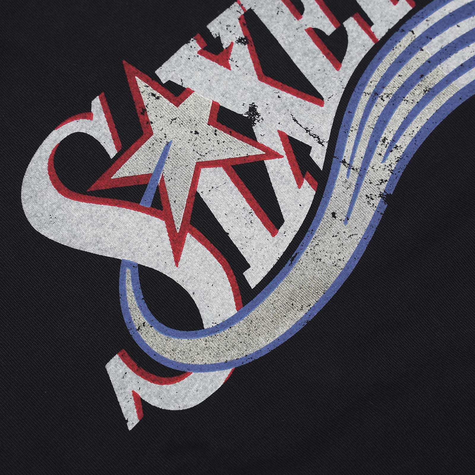 Mitchell And Ness T-Shirts Allen Iverson Philadelphia 76ers Mitchell & Ness NBA HWC Player Vintage Oversized T-Shirt - Faded Black