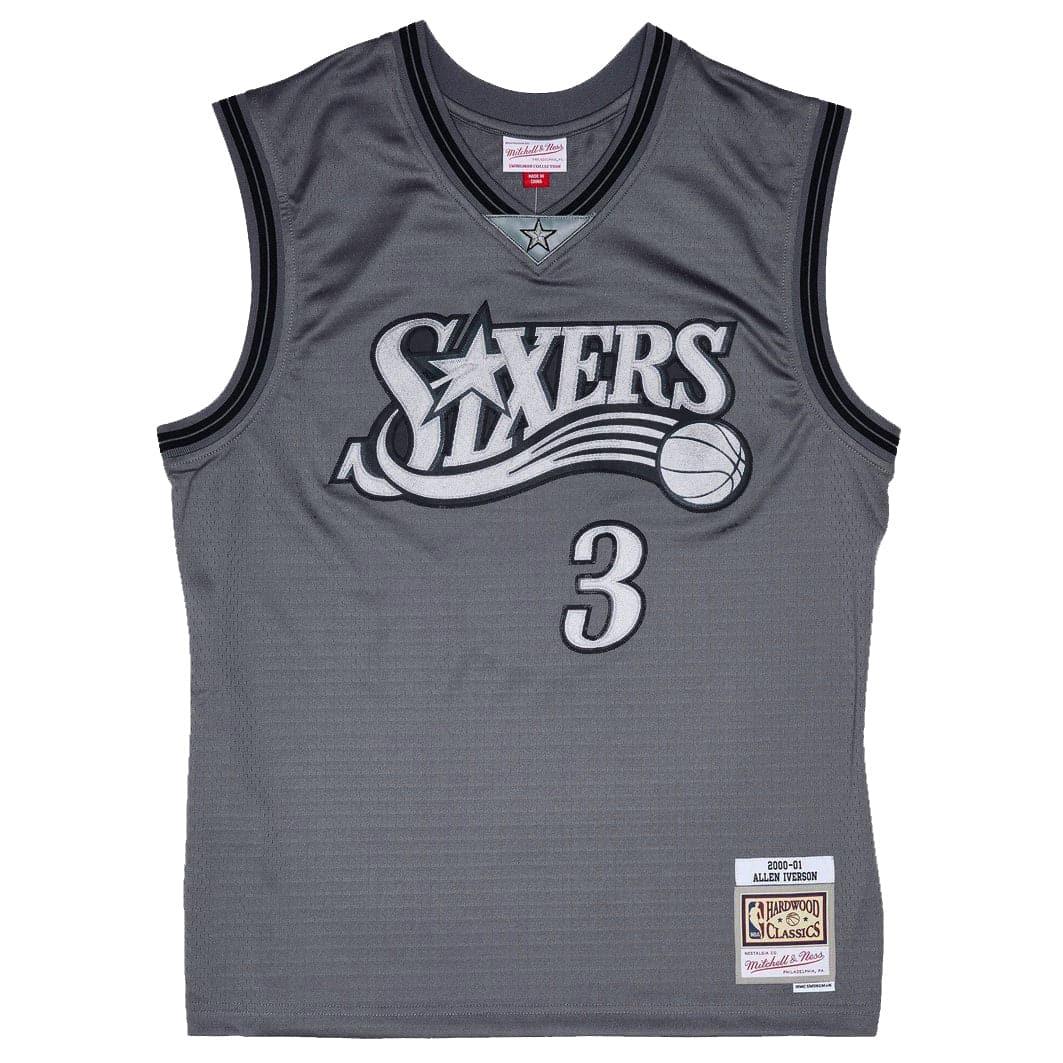 Mitchell And Ness Jerseys Allen Iverson Philadelphia 76ers Mitchell & Ness NBA Metal Works Swingman Jersey - Grey