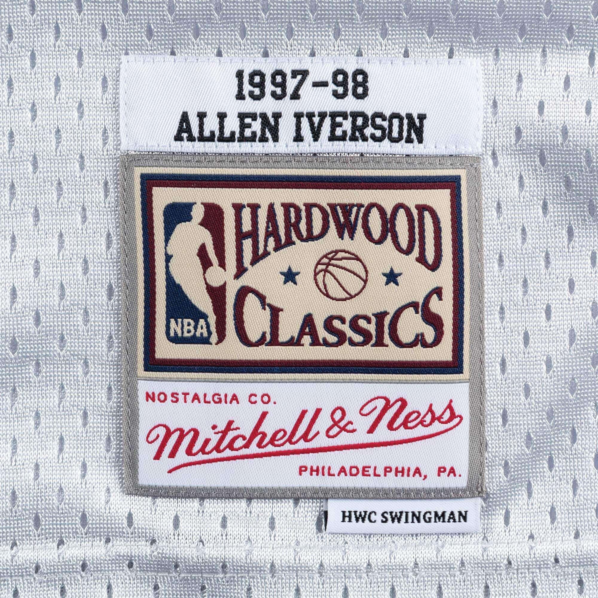 Mitchell And Ness Jerseys Allen Iverson Philadelphia 76ers Mitchell & Ness NBA Platinum Swingman Jersey - Silver