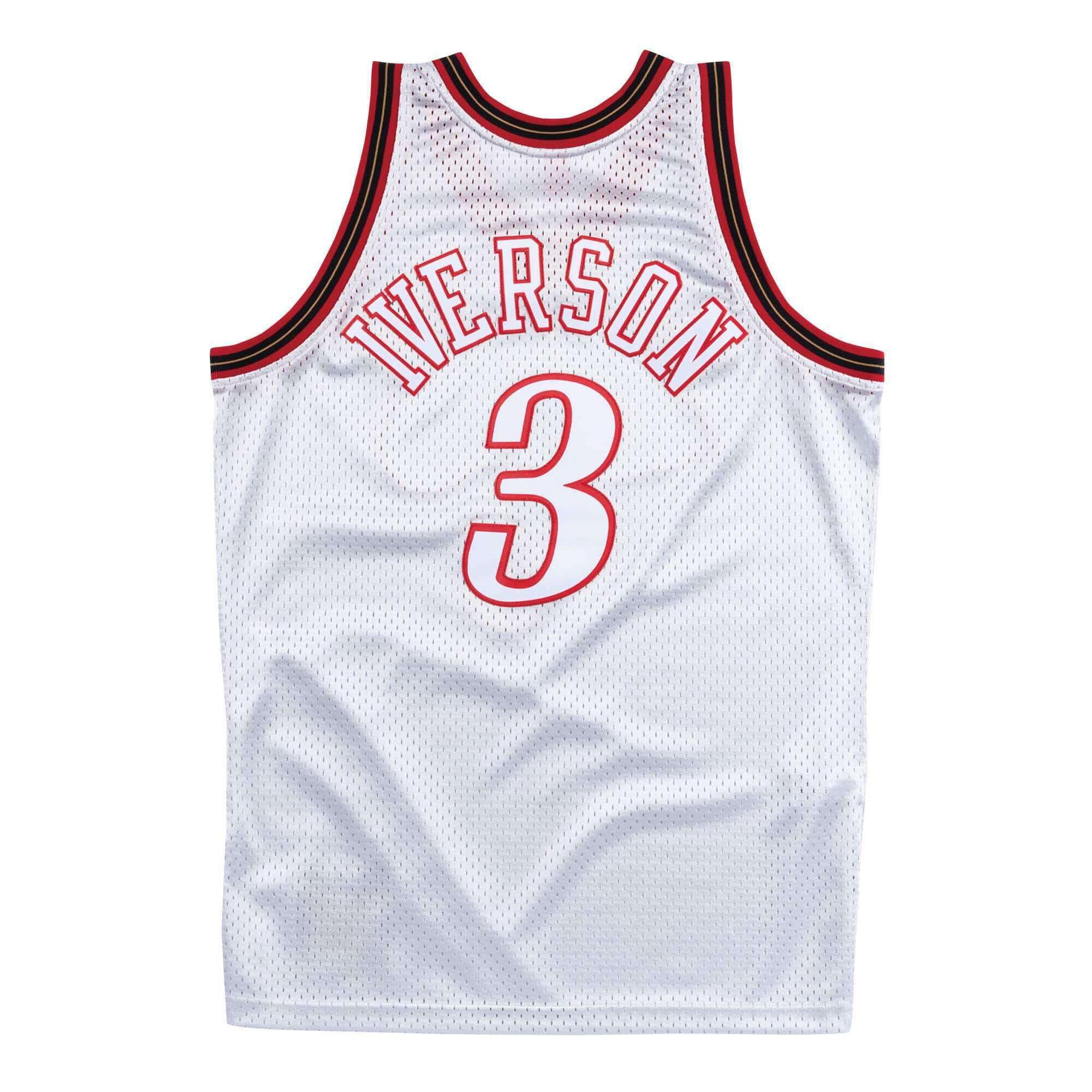 Mitchell And Ness Jerseys Allen Iverson Philadelphia 76ers Mitchell & Ness NBA Platinum Swingman Jersey - Silver