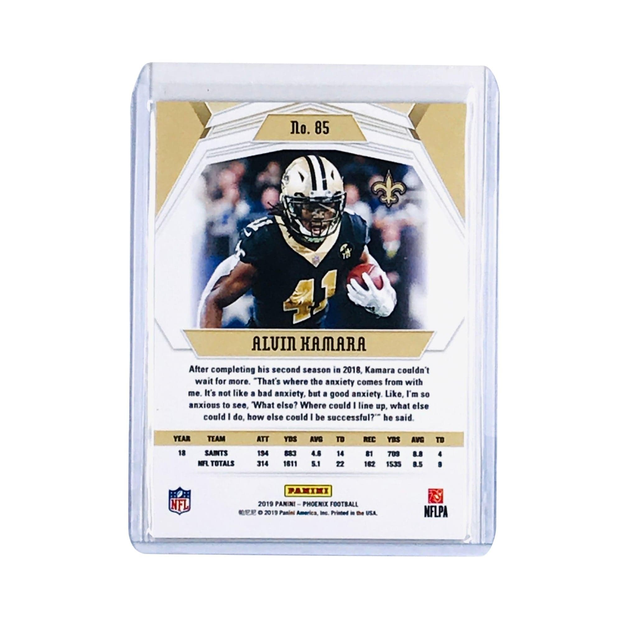Panini Cards Alvin Kamara New Orleans Saints 2019 Panini Phoenix NFL White Shimmer Card