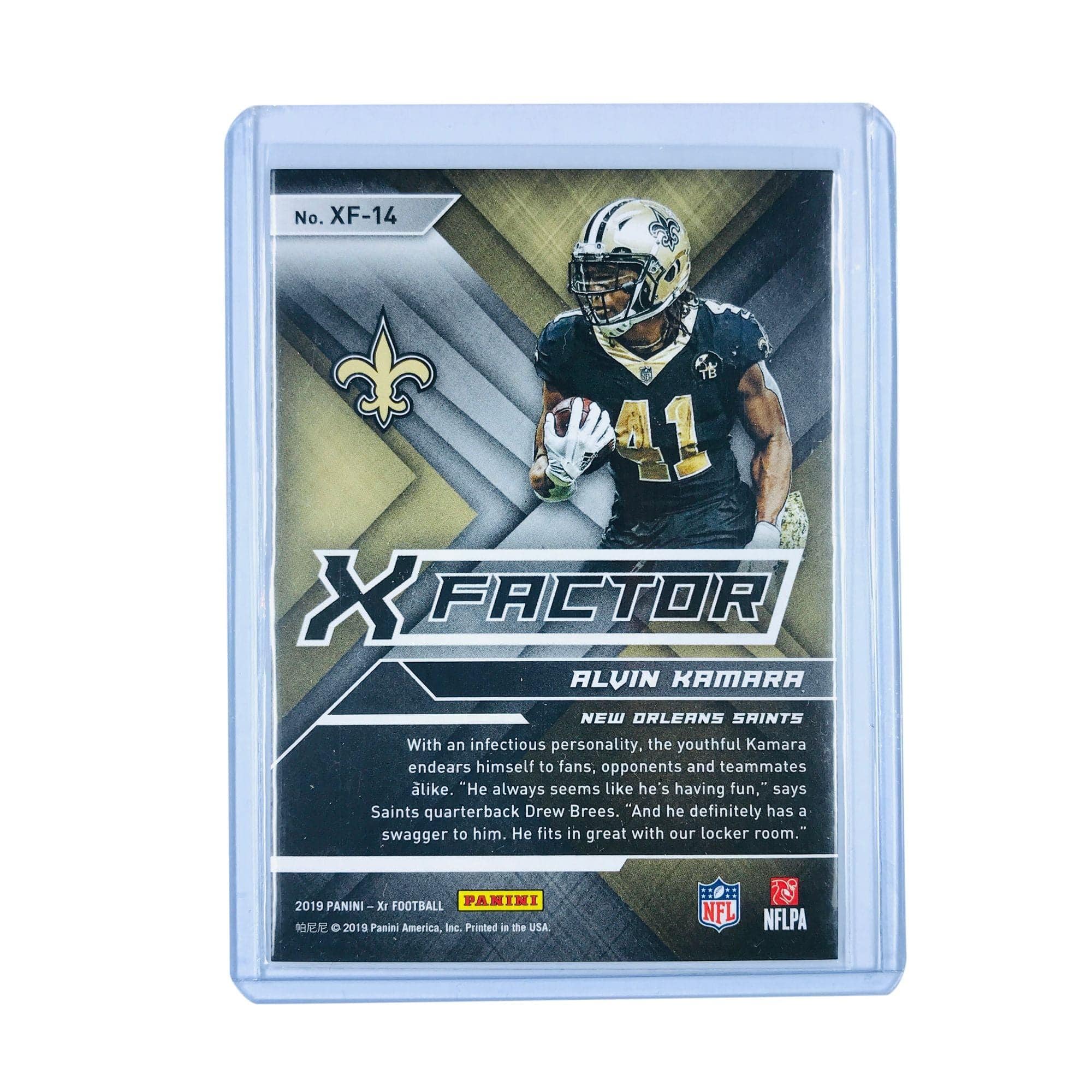Panini Cards Alvin Kamara New Orleans Saints 2019 Panini XR X-Factor NFL /149 Card