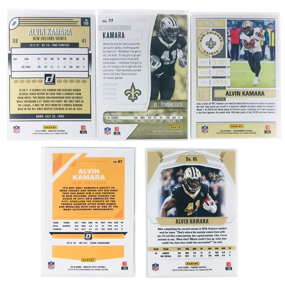 Panini Cards Alvin Kamara New Orleans Saints Panini NFL 5 Base Card Set