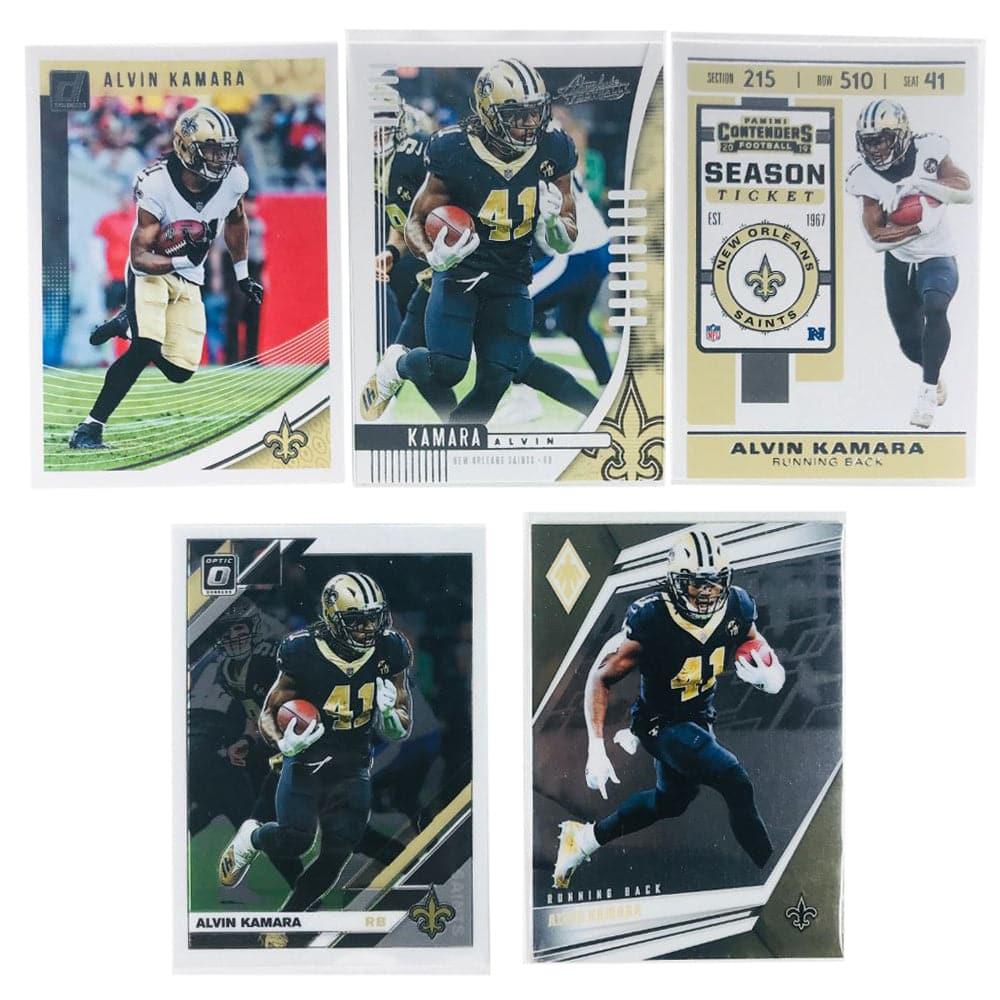 Panini Cards Alvin Kamara New Orleans Saints Panini NFL 5 Base Card Set