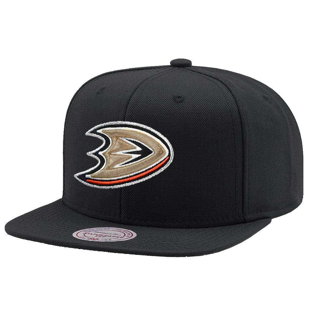Mitchell And Ness Caps Anaheim Ducks Mitchell & Ness NHL Team Snapback Hat - Black