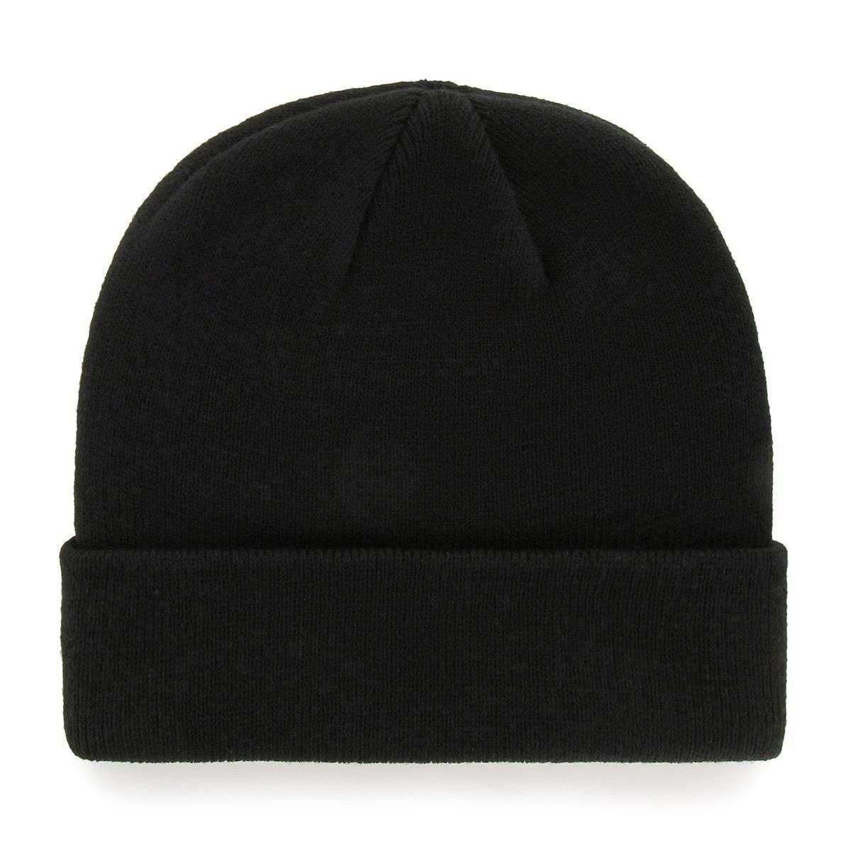 47 Brand Beanies Anaheim Mighty Ducks '47 NHL Black On Black Raised Cuff Knit Beanie