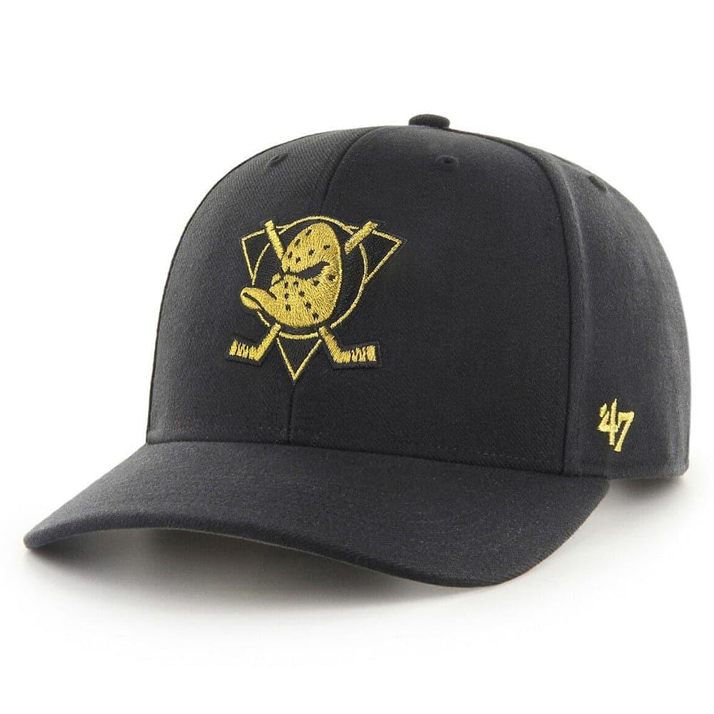 47 Brand Caps Anaheim Mighty Ducks '47 NHL Cold Zone Audible DP Pre-Curved Snapback Hat - Black